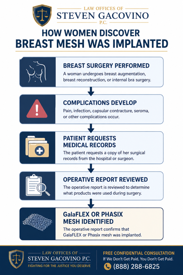 how women discover breast mesh was implanted